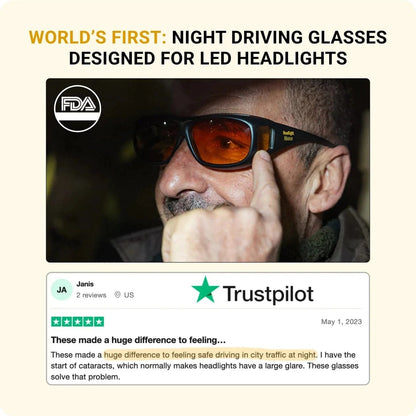 🏆 10,000 Sold This Week✨Headlight Glasses with Glare Cut Technology