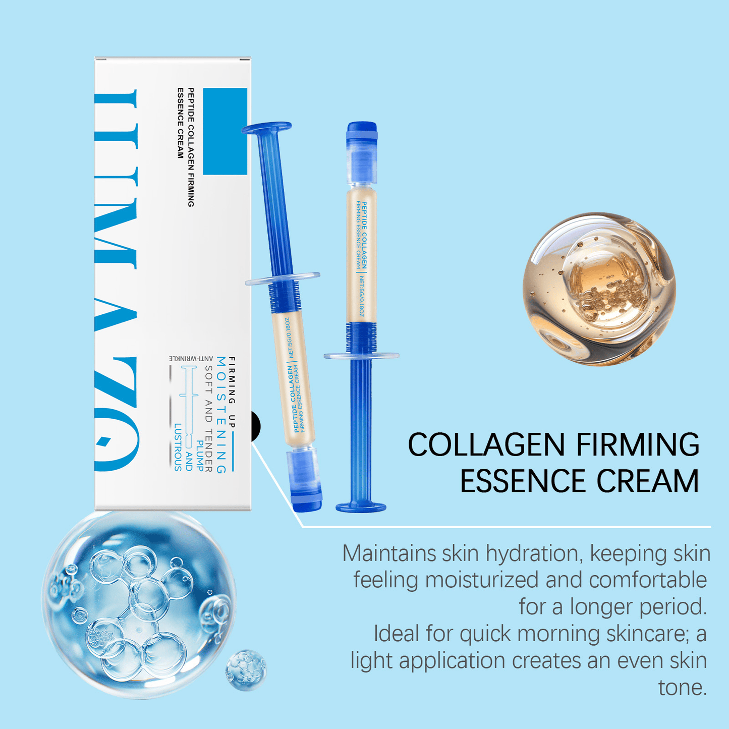 🌟Polypeptide Collagen Elastic Essence Cream Moisturizing Hydrating Firming Low Irritating Serum