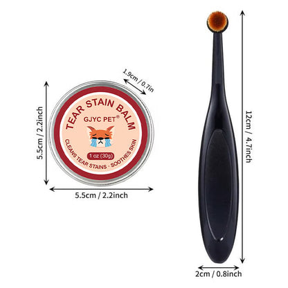 👀✨ GJYC PET Tear Stain Protection Cream & Brush Set 🐱🐶 for dogs & Cats