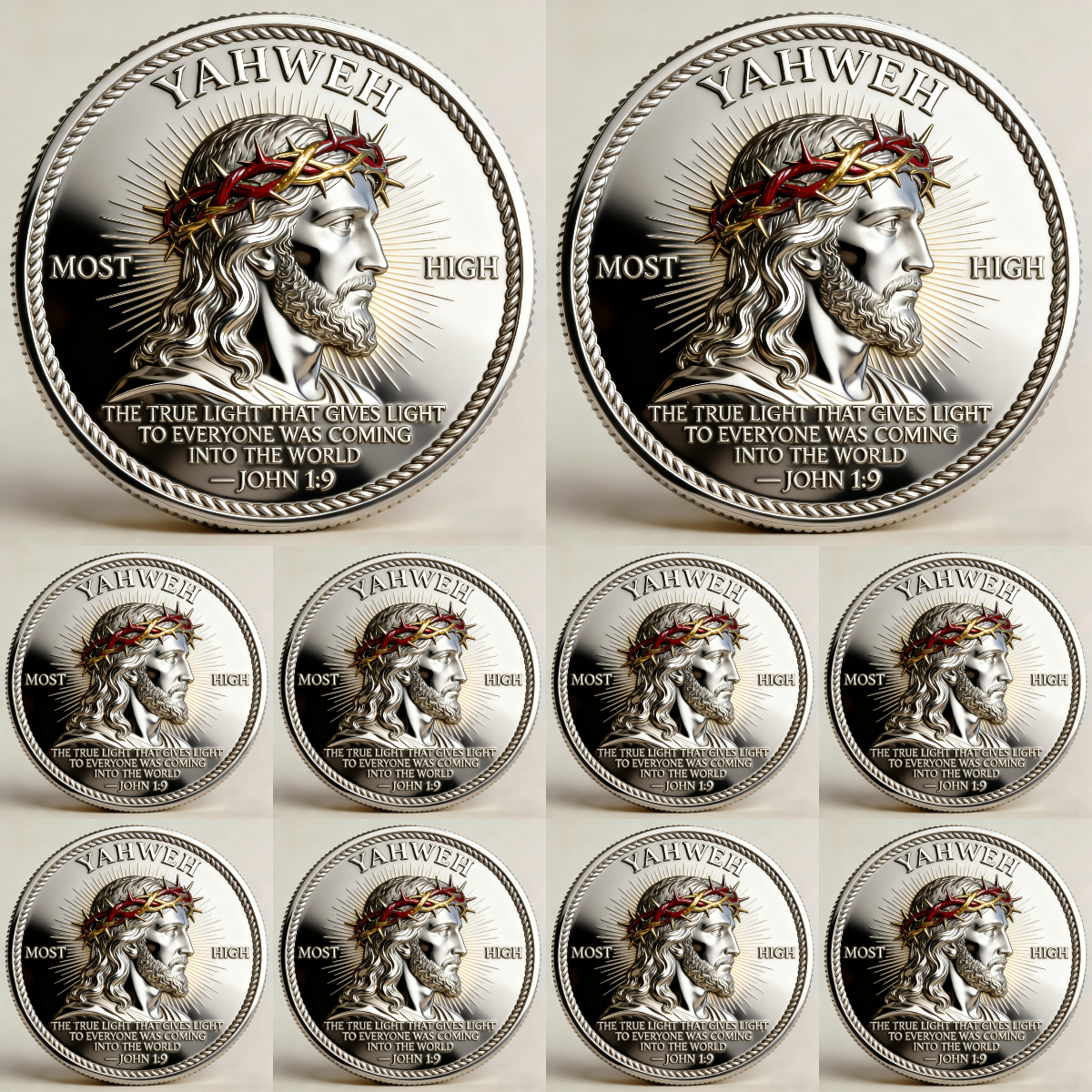 🏆Flash Sale 60% OFF - 🙏“Yahweh – The Living Light” Faith Commemorative Coin