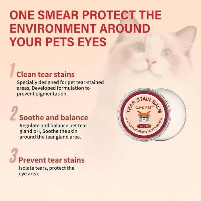 👀✨ GJYC PET Tear Stain Protection Cream & Brush Set 🐱🐶 for dogs & Cats