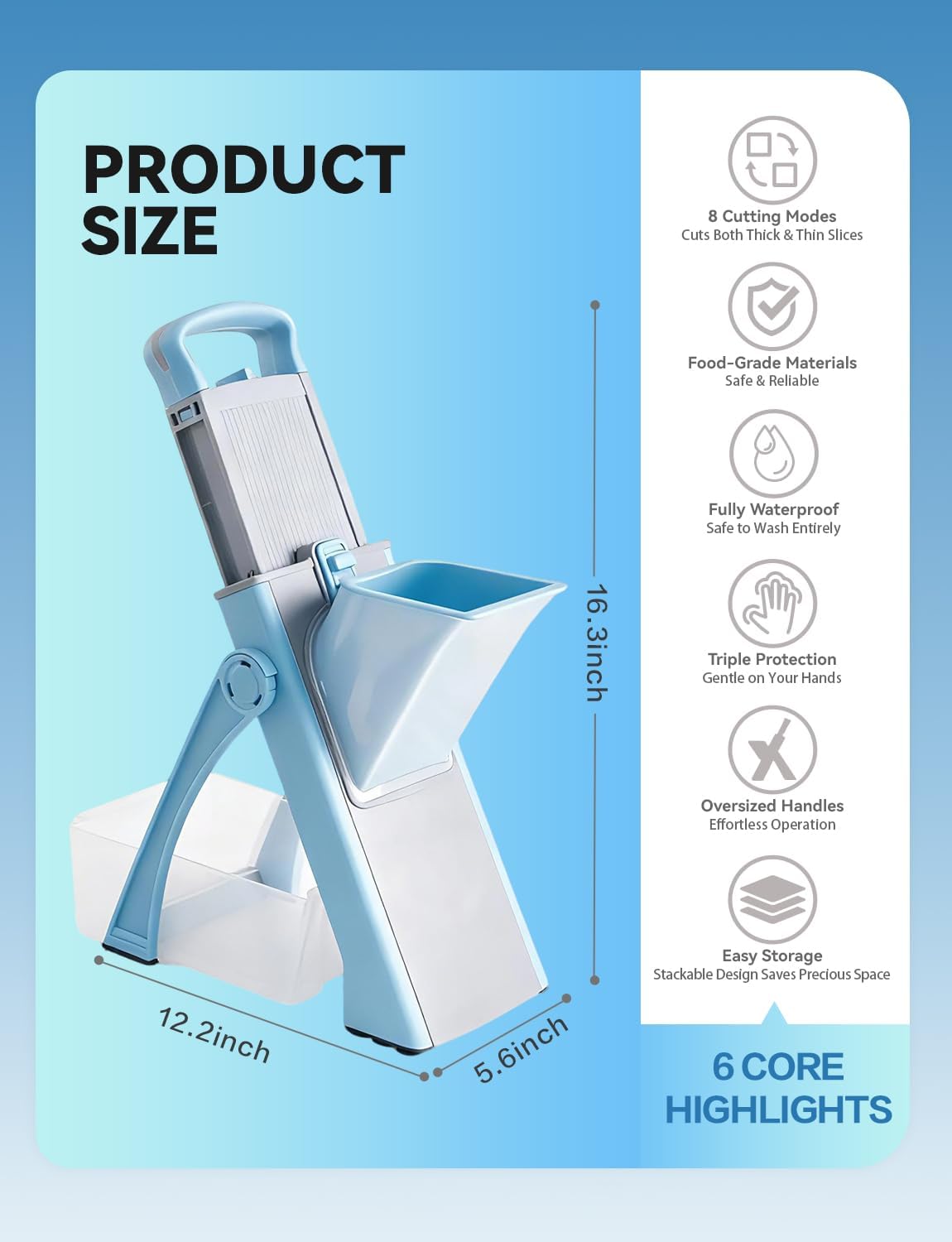 Safety 8-in-1 Multifunctional Slicer