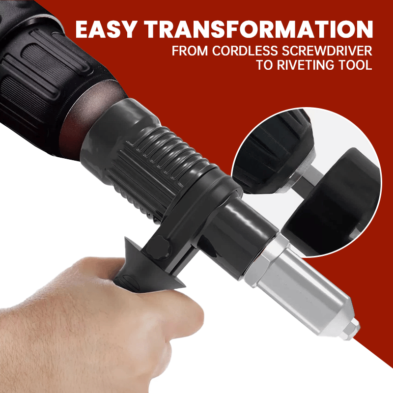 Pro-Grade Electric Rivet Gun Adapter – Turn Your Drill into a Riveting Beast
