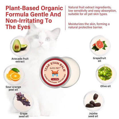 👀✨ GJYC PET Tear Stain Protection Cream & Brush Set 🐱🐶 for dogs & Cats