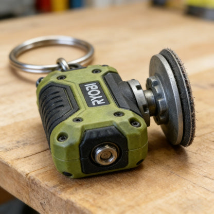 🔧 RYOBI Mini Angle Grinder Keychain – The Tough Tool Enthusiast's Accessory