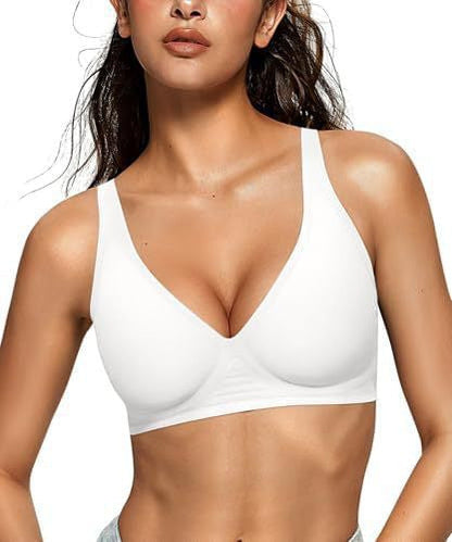 Seamless Deep V Push-Up Wireless Bra