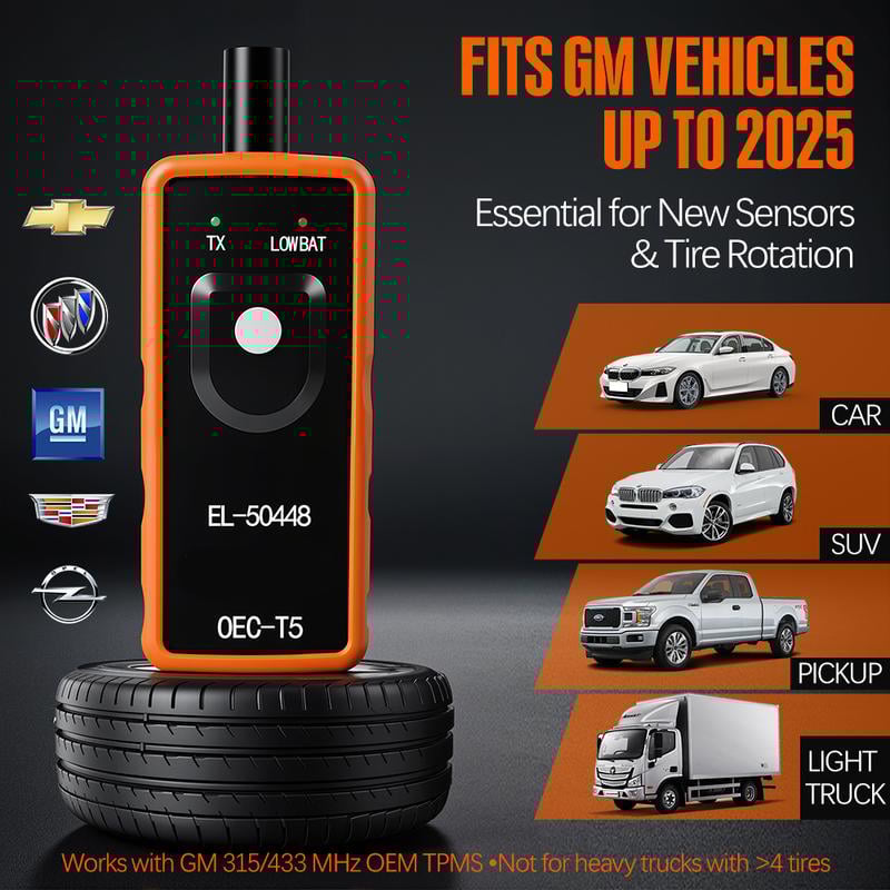TPMS Relearn Tool for GM Vehicles (2006–2025)