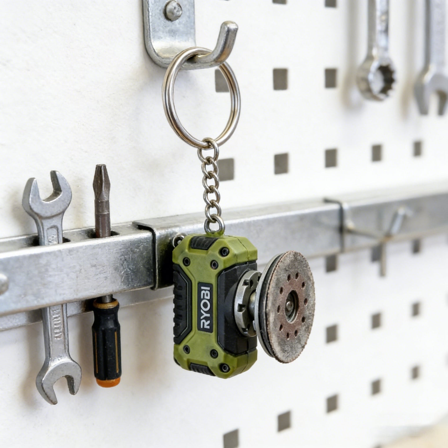 🔧 RYOBI Mini Angle Grinder Keychain – The Tough Tool Enthusiast's Accessory