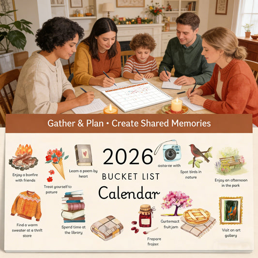 📅2026 Bucket List Spiral Calendar: Slow Down & Savor the Seasons