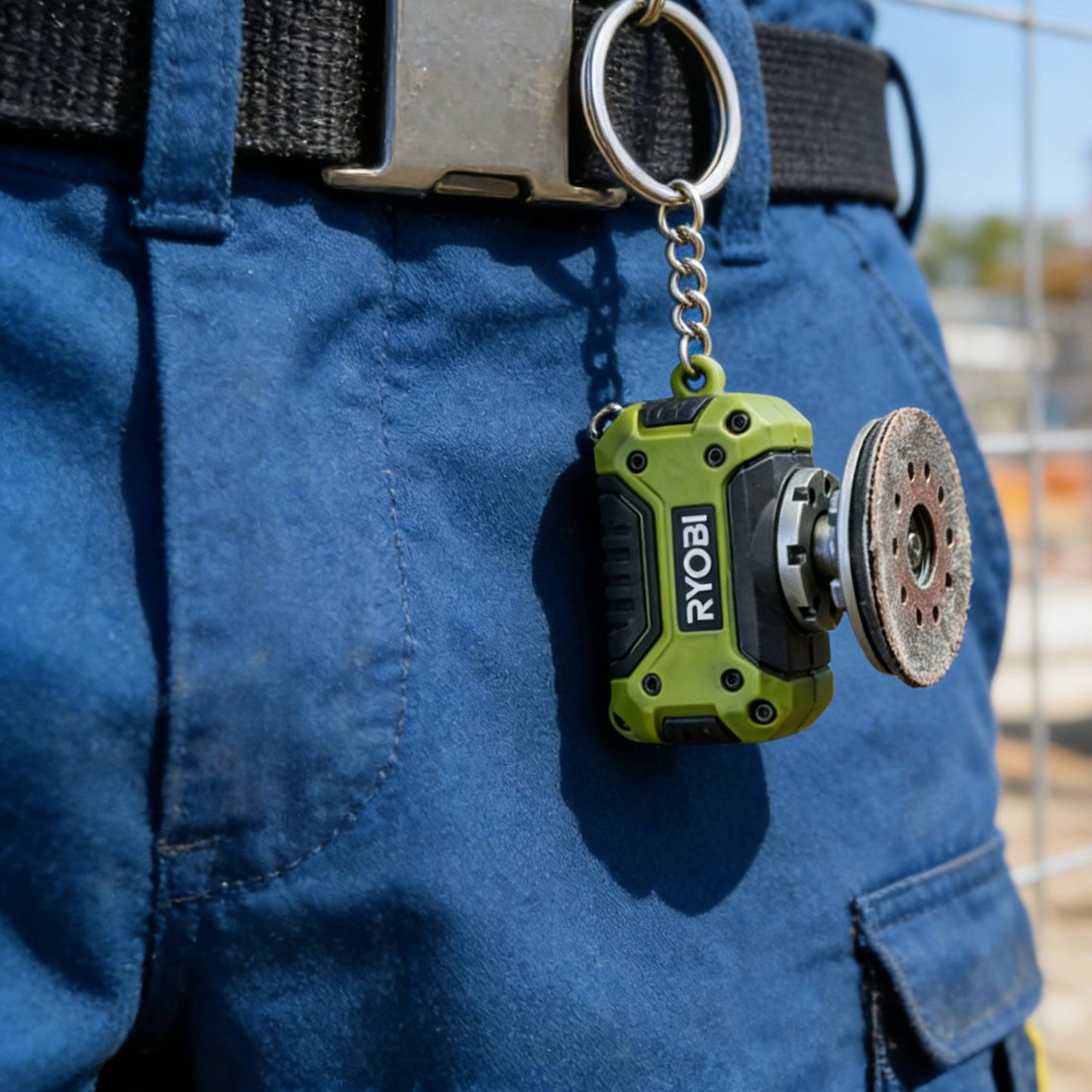 🔧 RYOBI Mini Angle Grinder Keychain – The Tough Tool Enthusiast's Accessory